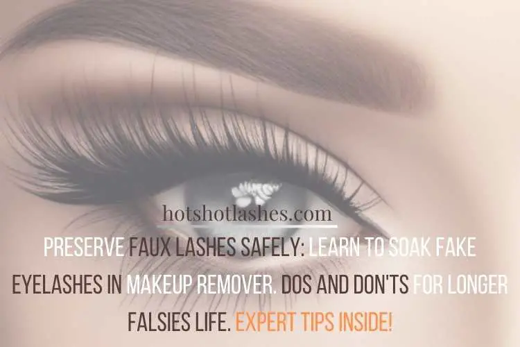 soak fake eyelashes in makeup remover